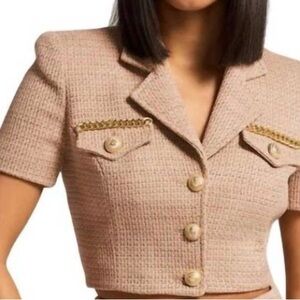 Generation love Women's Tan Cropped Jacket